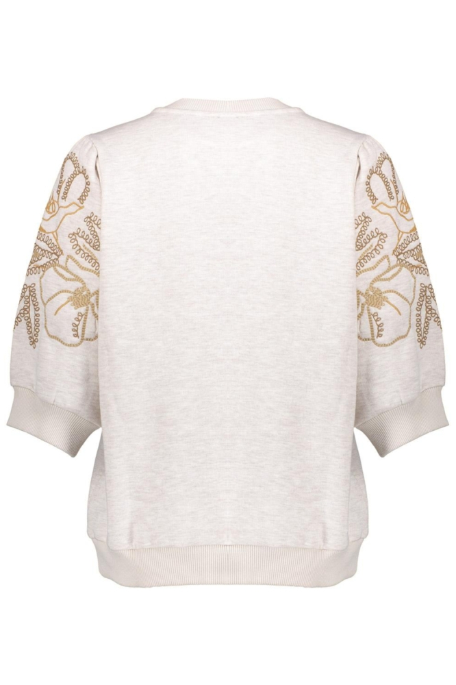 SWEATER MET SIERLIJK DESSIN 52592-24 000715 BEIGE MELANGE